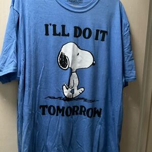 Peanuts Blue Crew Neck T-Shirt